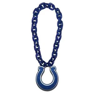 New Football Indianapolis Colts BLUE Fan Chain Necklace Foam Made in USA - Picture 1 of 1