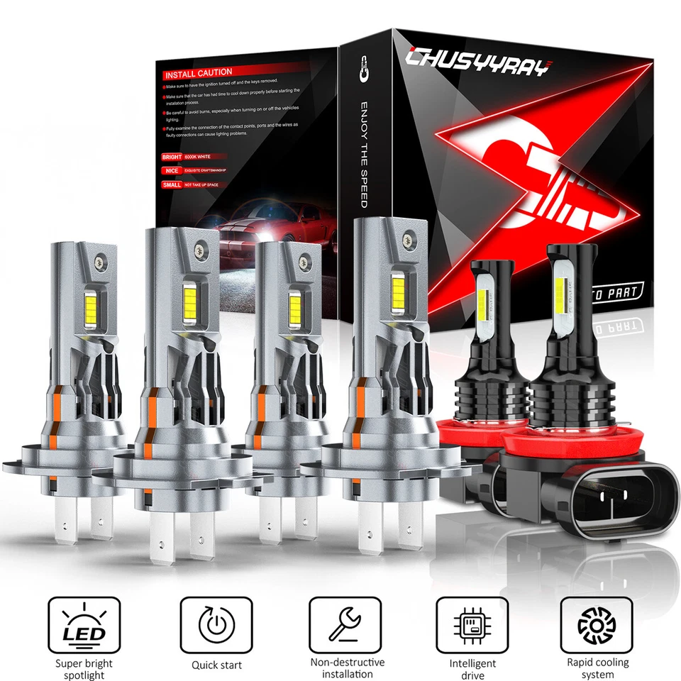 Combo de 6 faros antiniebla LED para Mercedes Benz E350 B200 2008-2011 Foto 1 de 4