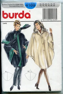 CAPE w Variations - Burda Sewing Pattern #3169 - Sizes 12-22 - Open but Uncut - Picture 1 of 2