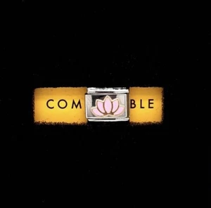 Genuine Nomination Composable Classic Link 18K Gold Lotus Flower Charm 030278/17 - Picture 1 of 4