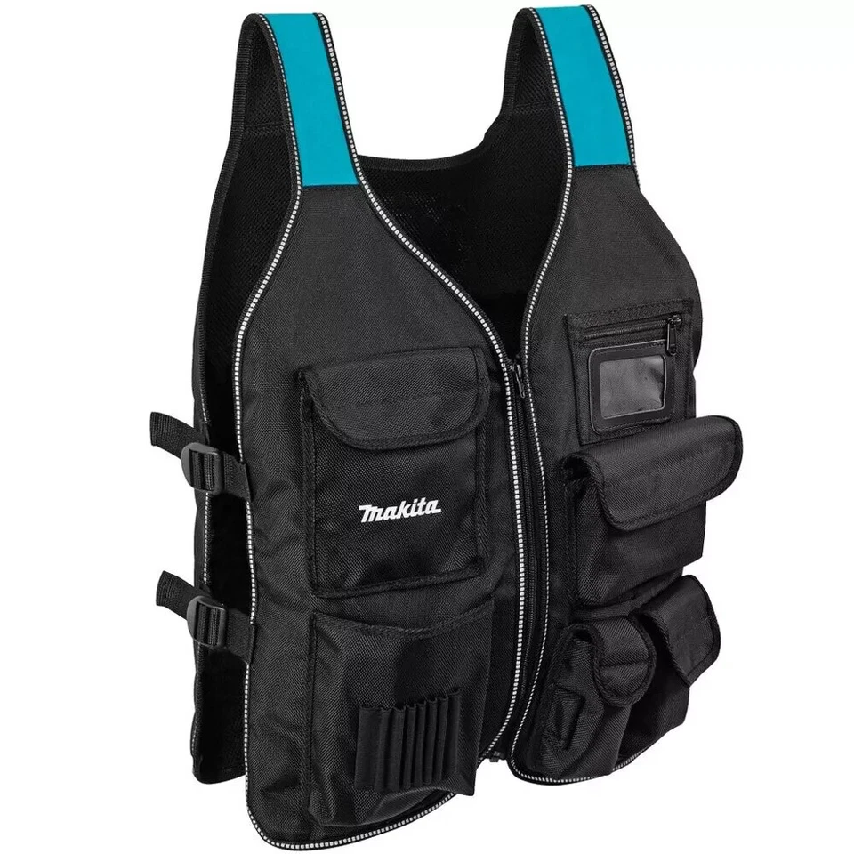 MAKITA Worker's Organizer Tool Vest Toolholders Blue Basic (M) for Carpenters - Image 1 of 1