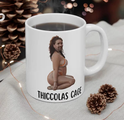 Taza de café jaula Thiccolas, mordaza regalo taza divertida regalo de Navidad Foto 1 de 4