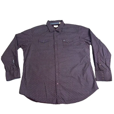 Stetson Shirt Mens 3XL Red Brown Button Up Long Sleeve Embroidered 11-001-0425-0 - Image 1 of 4