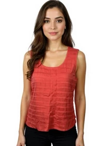 (E-133) Top Mujer Manga Corta Talla 12 Color Rojo Cynthia Steffe - Imagen 1 de 7