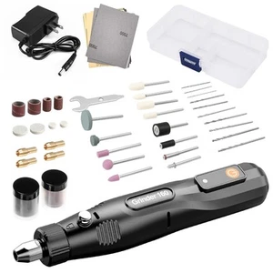 12V Corded Mini Rotary Tool Kit – 5-Speed Adjustable (5,000–18,000 RPM) with ... - Picture 1 of 7