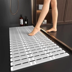XIYUNTE Shower Mat Non Slip Anti Mould - 90x40cm TPE Long Bath Mat Non Slip - Picture 1 of 5