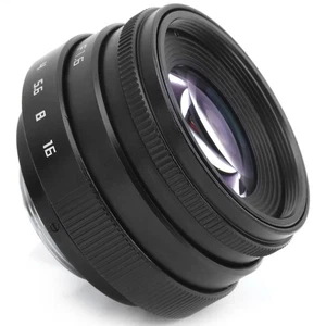 Black 35mm F1.6 C Mount Large Aperture Manual Fixed Focus Portrait Camera L TO - Picture 1 of 17