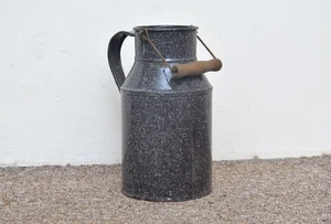 Vintage enamel milk churn can milkchurn milk pot / jug - FREE POSTAGE - Picture 1 of 7