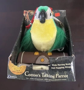 Disney Fluch der Karibik Dead Mans Truhe Baumwolle sprechender Papagei Zizzle - Bild 1 von 9