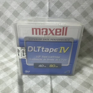 2 Sealed Maxell DLT-IV 40 GB DLT Tapes 183270 1/2" Tape Cartridge Made in Japan - Picture 1 of 6