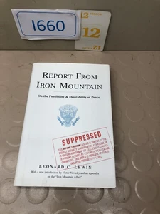 Report From Iron Mountain by Leonard Lewin Anti-War Satire HC DJ 1996 Like New - Picture 1 of 3