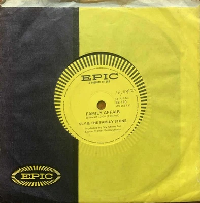 Sly & Family Stone Family Affair / Luv N' Haight 1971 Epic Soul Funk Oz 45 - Bild 1 von 2