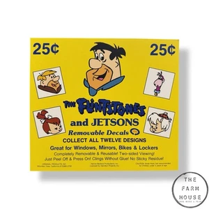 Tarjeta máquina expendedora FLINTSTONES + JETSONS - SIN CALCOMANÍAS - Anuncio - 1980 Nuevo de Lote Antiguo - Imagen 1 de 6