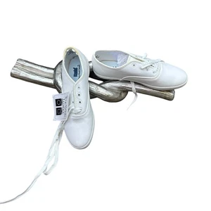 Keds Vintage Women's Champion True Wash Leather White Tennis Shoes Size 7 - Picture 1 of 7