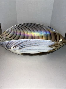 Murano Glass Bowl Large Folded Art - Picture 1 of 9