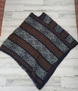 Peruvian Connection Alpaca Poncho Shawl Peru Beautiful Classy One Size - Picture 1 of 10