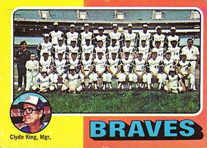 1975 Topps Baseball #589 Clyde King TC, MGR, CL - Atlanta Braves VG-EX
