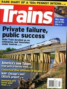 Trains Magazine January 2013 Rare Diary of a '50s Pennsy Intern - Picture 1 of 2