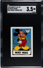 1955 Barratt & Co. Mickey Mouse Card #5 Walt Disney Characters SGC 3.5 Very Good