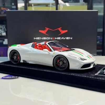 1/18 Henson & Heaven HH Model Ferrari 458 Speciale Aperta In Pearl White - Image 1 of 4
