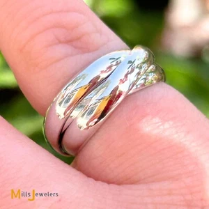 Vintage 1999 Cartier 18K White Gold Trinity Ring Size 4.75 - Picture 1 of 11