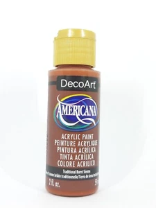 Colore acrilico DecoArt Americana 59ml diversi colori DA223 tradizionale bruciato Siena