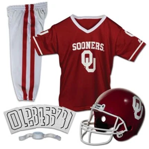 Oklahoma Sooners Kids NCAA 5pc Deluxe Football Uniform Set, Small - Picture 1 of 6