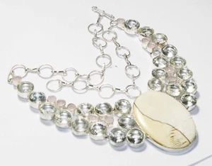 Mookaite Crystal Quartz Gemstone Handmade Necklace Jewelry Necklace Size 18 inch - Picture 1 of 4