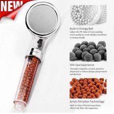 Bath Shower Head High Pressure Boosting Water Saving Filter Balls Beads Hot