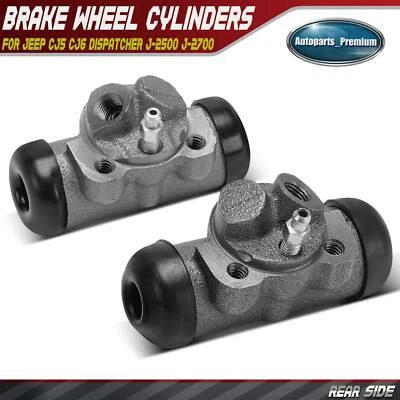 2x Cilindro de rueda de freno de tambor lateral trasero para Jeep CJ5 CJ6 Despachador J-2500 J-2700 Foto 1 de 4