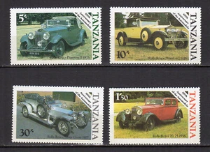 Tanzanie 1986 centenaire de l'auto Rolls-Royce série 4 timbres neufs /TE3329 - Bild 1 von 1