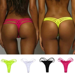 Sexy Tanga Bikinihose Damen Brasilianische Tangas Bademode Badeanzug Schwimmanzug - Bild 1 von 17