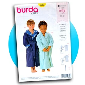 Burda Schnittmuster Kinder Bademantel Gr.98-128  Papierschnitt 2662 - Bild 1 von 2