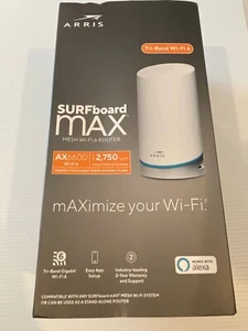 NEW Arris Tri-Band Wi-Fi 6 SURFboard Max AX6600 2,750 Sq Ft Indoor Outdoor W21 - Picture 1 of 13