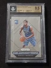 🏀2015-16 Panini Prizm #328 Karl-Anthony Towns Rookie Card RC🏀BGS 9.5 GEM MINT