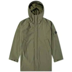C.P. Company Shell-R Soft Shell Khaki Long Parka Jacket Men's Size Small (IT 46) - Picture 1 of 3
