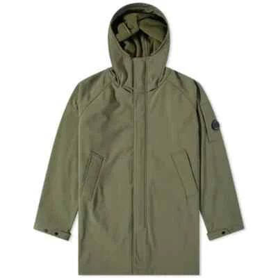 C.P. Company Shell-R Soft Shell Khaki Long Parka Jacket Men's Size Small (IT 46) - Image 1 of 3