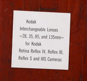 LIBRO DE INSTRUCCIONES LENTES INTERCAMBIABLES KODAK PARA RETINA REFLEX/cks/215806 - Imagen 1 de 1