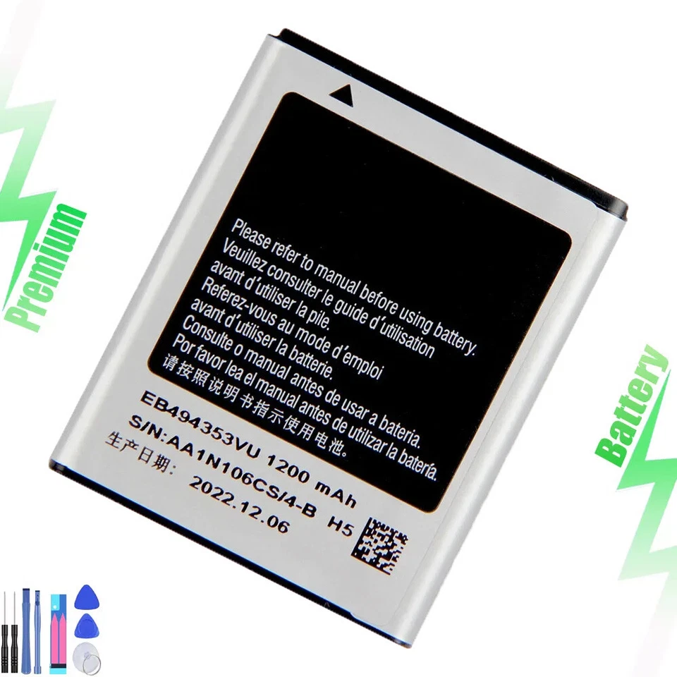 New For Samsung EB494353VU Battery Galaxy Mini Galaxy 551 S5570 S5250 S5330 - Image 1 of 4