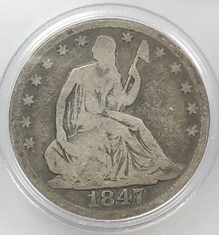 1847 O Seated Liberty Half Dollar 50C Ungraded 90% Silver US Coin KM#68 ask4bud Cover