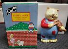 Vtg Russ/Story Hour "Hey, Diddle, Diddle" Cat & Fiddle Coin Bank, Nib/Never Used