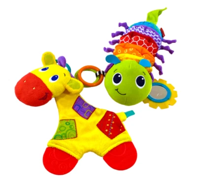 Infantino Hug Tug Musical Bug Caterpillar Toy and Bright Starts Giraffe Teether - Image 1 of 4
