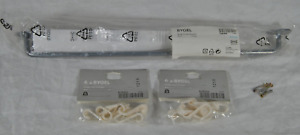 Ikea Bygel Rail Silver (21 3/4 inches) Nib / Bygel 5 Cm 2" Hook Hangers Lot of 2