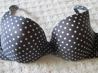 Sujetador Victoria’s Secret Forrado Demi Negro Blanco Lunares Talla 36C Foto 1 de 2