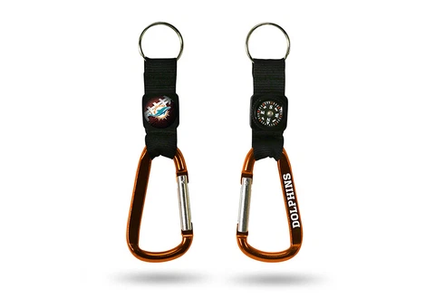 NFL Miami Dolphins Navi-Biner Key Ring w/ Compass BRAND NEW Cover