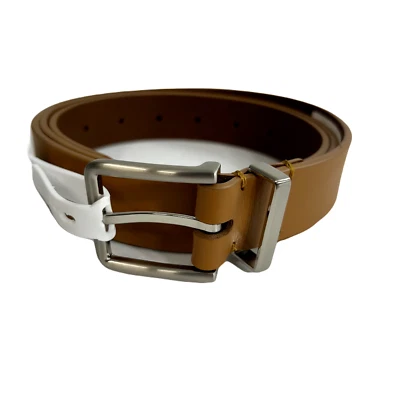 Cinturón de cuero para hombre Calvin Klein Jeans XL 42-44 anillo guardián marrón tostado $52 Foto 1 de 4