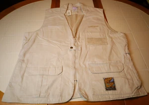 Men’s Safari Vest Khaki Soft Hand Disneys California Adventure Disneyland XL NWT - Picture 1 of 19