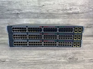 Lot 3 Cisco Anatel WS-C2960+48PST-L Ethernet Switch 2960 series  / L6 - Picture 1 of 7