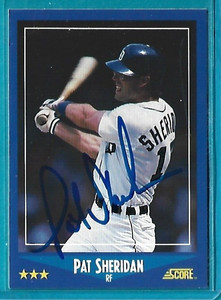 PAT SHERIDAN signed 1988 Score baseball card #171 DETROIT TIGERS