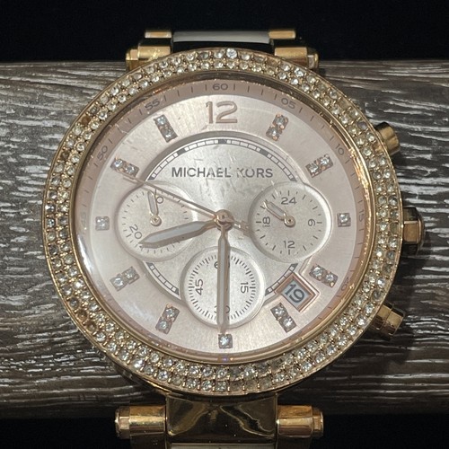 Michael Kors Parker MK5896 Orologio Analogico Al Quarzo Donna Acciaio Inox Batteria Nuova